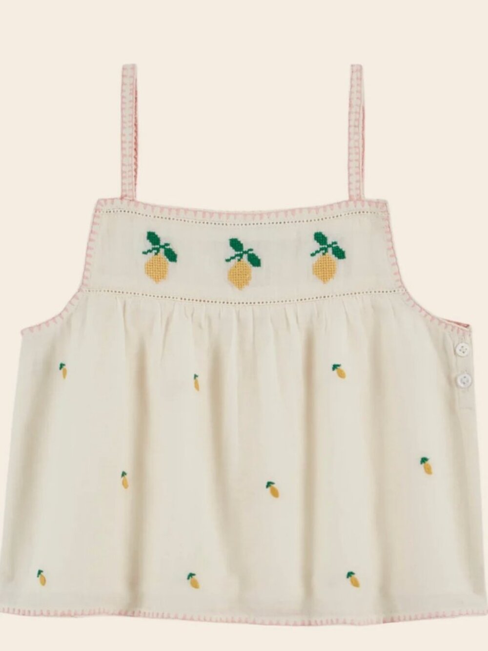 Emile et Ida Embroidered Top, Lemons